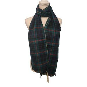 Personal Players Scarf‎ Leslie Fay Wool Blend Tartan Scotland Vintage NEW